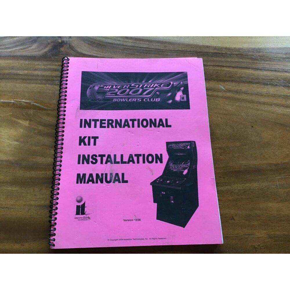 Vintage ORIGINAL Silver Strike 2007 Bowlers Club Installation Manual